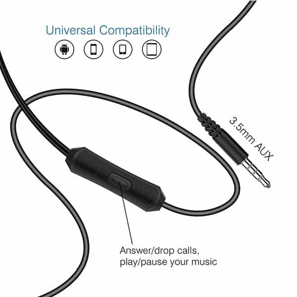 UBON UB-735 3.5mm Dual Driver in-Ear Wired Earphone with Mic