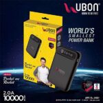 Ubon PB-10025 10000mAh Mini Power Bank Superfast Mobile Charger