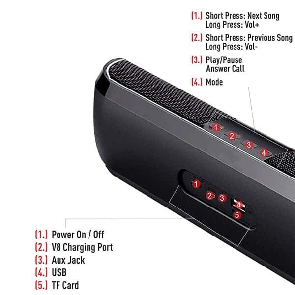 Ubon SP-6545 10W Wireless Bluetooth Speaker Rechargeable Portable Travel Speaker