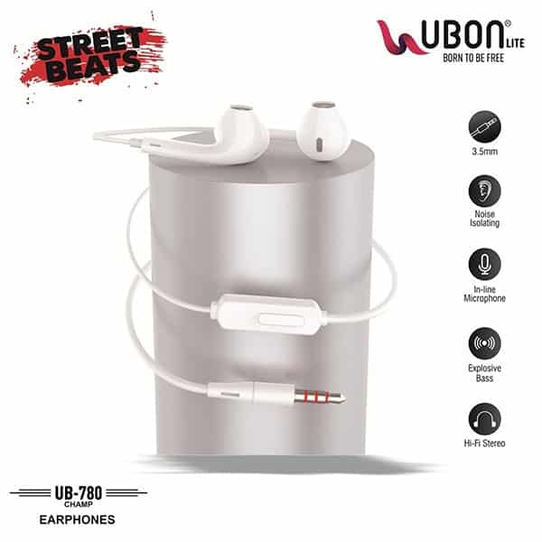 UBON UB-780 Champ In Ear Wired With Mic Earphones
