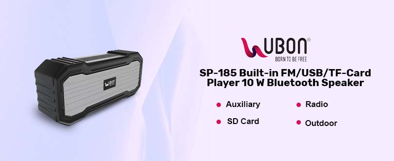 Ubon SP-185 Built-in FM/USB/TF-Card Player 10 W Bluetooth Speaker