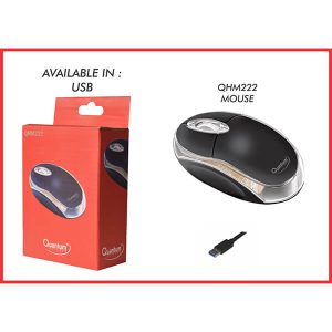 QUANTUM QHM222 Wired Optical Mouse (Black)