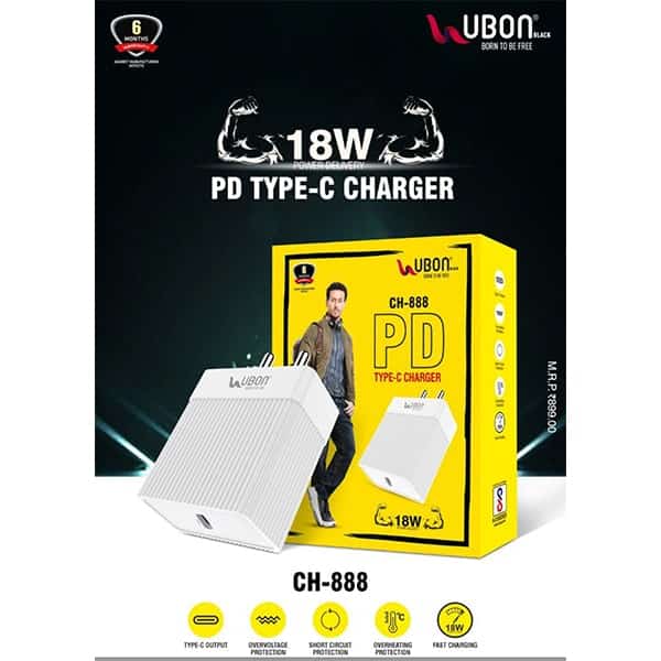 Ubon CH-888 18W TYPE-C Charger