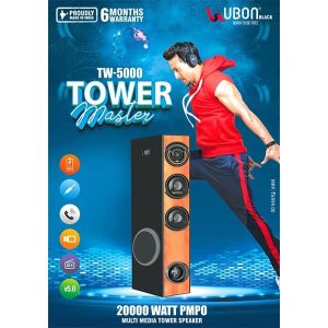 Ubon TW-5000 Tower Master 20000 Watt PMPO Tower Speaker