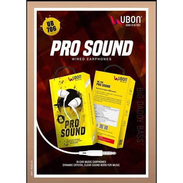 Ubon UB706 Pro Sound Wired Earphones