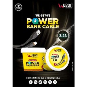 Ubon WR-587 V8 Power Bank Cable 2.4A