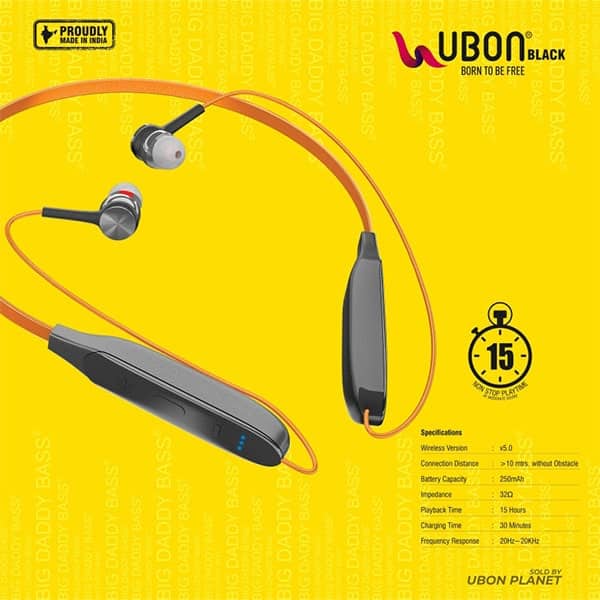 Ubon CL-5450 High Bass Neckband With Quick Charge