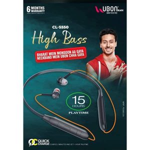 Ubon CL-5550 High Bass Neckband With Quick Charge