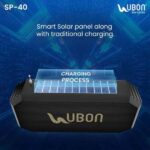 Ubon SP-40 Solar Chargeable Dual Torch 12W TWS Wireless Speaker