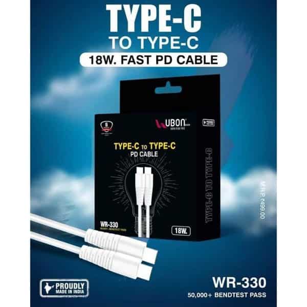 Ubon WR-330 Type-C to Type-C 18W Fast Charging Cable