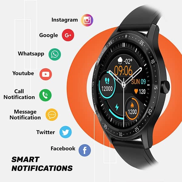 Fire-Boltt 360 SpO2 Full Touch Large Display Round Smart Watch