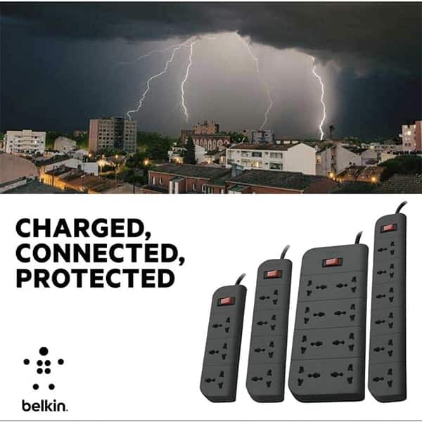 Belkin Essential Series 4-Socket Surge Protector Universal Socket