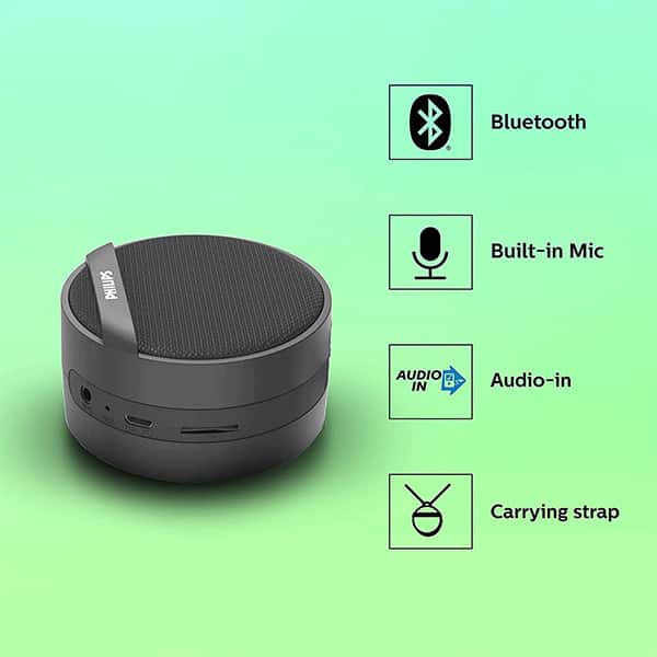 Philips BT40BK Bluetooth Portable Wireless Speaker
