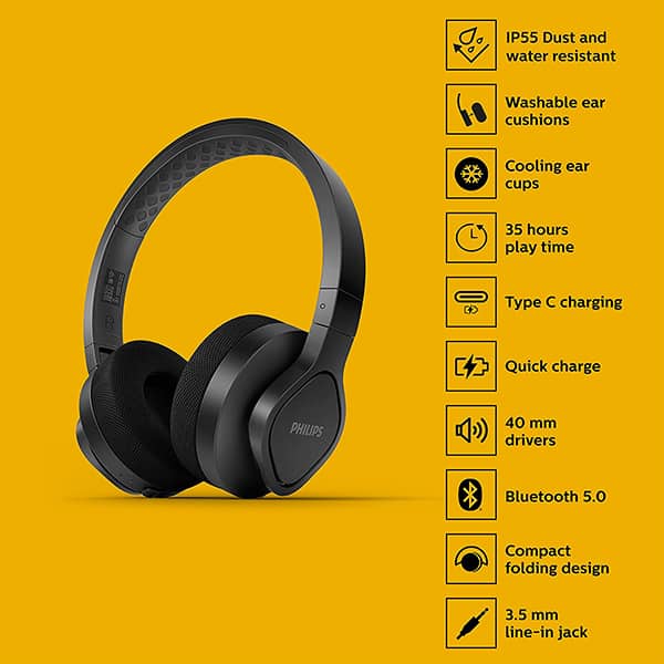 Philips TAA4216 On-Ear Sports Bluetooth Headphones