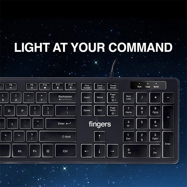 Fingers Magnifico Moonlit Wired USB Desktop Keyboard