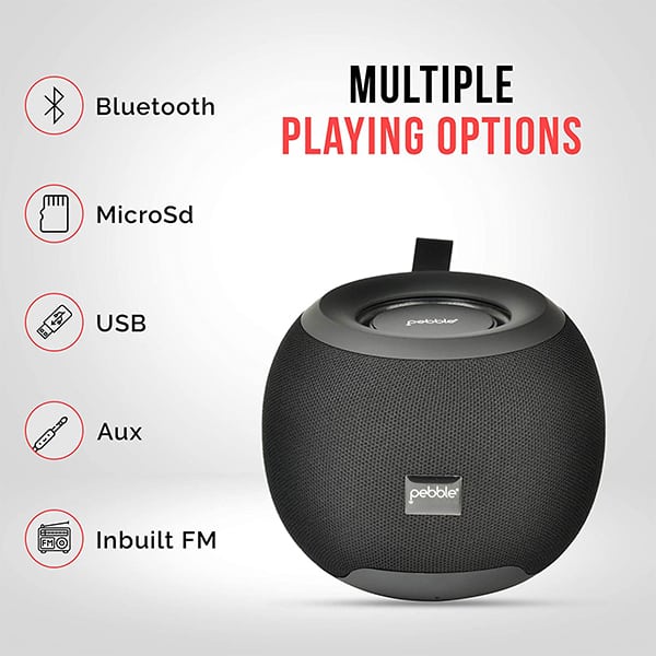 Pebble Dome Heavy Bass 5W Bluetooth Speaker