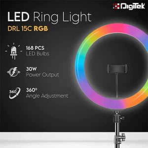 Digitek (DRL-15C RGB) LED RGB Ring Light with Stand