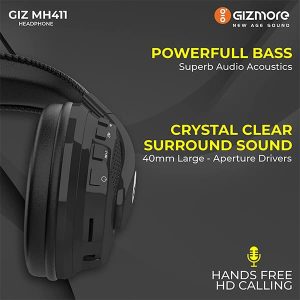 GIZMORE GIZMH411 Hi-Bass Wireless Headphones