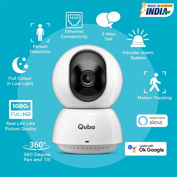 QUBO Smart Cam 360 Ultra Wi-Fi Camera