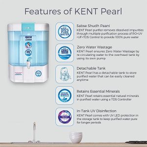 Kent RO Pearl RO Water Purifier TDS Control