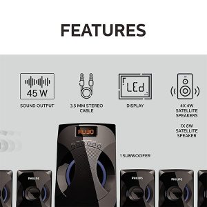 Philips Audio SPA4040B/94 45W Speakers