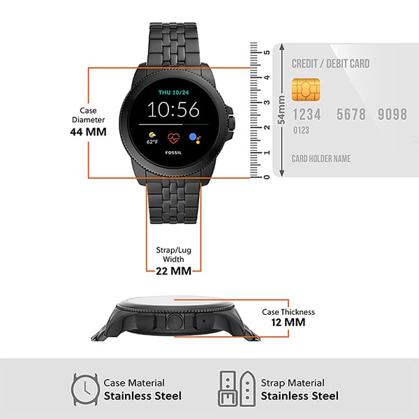 Fossil FTW4056 Gen 5E Smartwatch Stainless Steel for Men