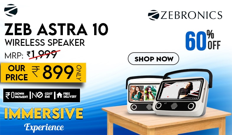 Zebronics Zeb-Astra 10 Wireless Portable Speaker Shop Now