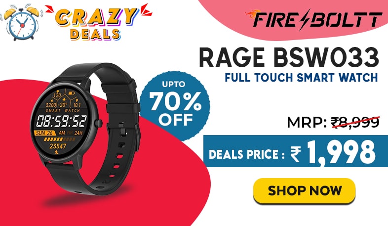 Firebolt Rage BSW033 Full Touch Smartwatch