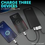 Portronics Power M 10K 10000 mAh Metal Housing Power Bank with Dual Input (Type C + Micro USB) & Triple Output (Fast Charging, 18 W with QC 3.0 & Type-C PD) Type C Cable Included