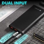 Portronics Power M 10K 10000 mAh Metal Housing Power Bank with Dual Input (Type C + Micro USB) & Triple Output (Fast Charging, 18 W with QC 3.0 & Type-C PD) Type C Cable Included