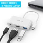 Portronics C-Konnect, 3-in-1 USB Type C Adapter to Project Screen of Your USB Type-C Enabled Device