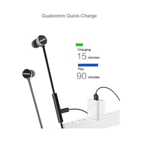 Philips Upbeat TAUN102BK/00 With Spash-Proof design Bluetooth Headset