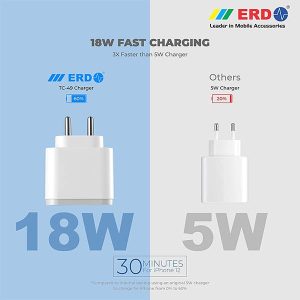 ERD TC-49 18W Mobile Phone Wall Charger 3 Amp Charger Adapter
