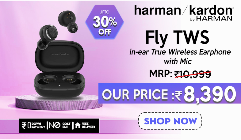 Harman Kardon Fly TWS in-Ear True Wireless Earphone with Mic