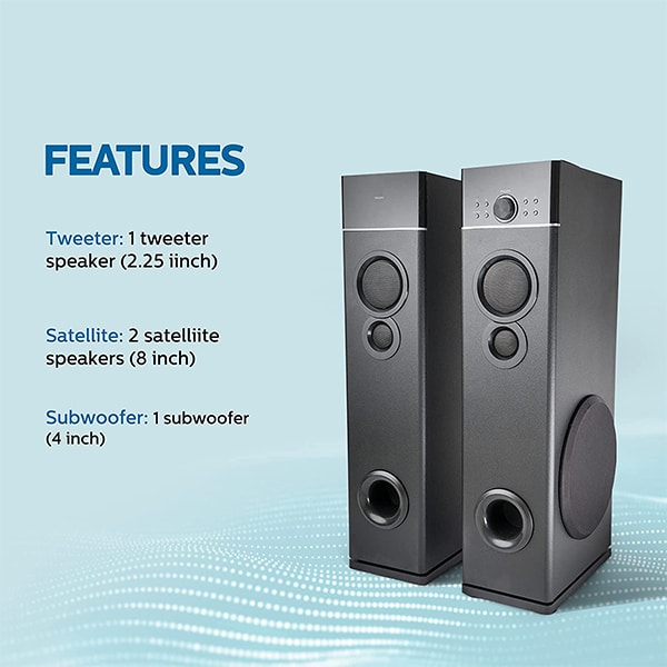 Philips Audio SPA9120B/94 Tower Speakers