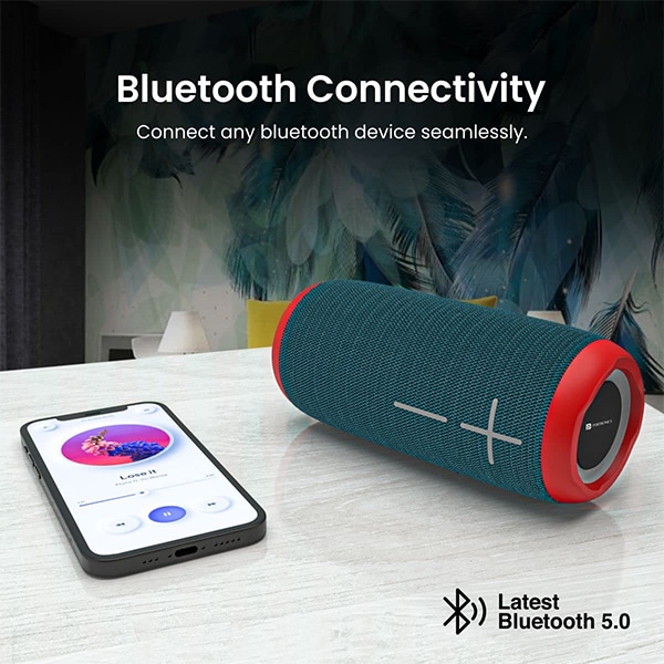 Portronics Breeze 3 TWS Connectivity 20W Portable Bluetooth 5.0 Speaker with Aux-in Port, 2000 mAh, in-Built FM Radio