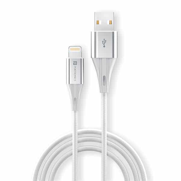 Portronics Konnect B+ 8 Pin Usb Cable 3.0 Amp Output with Charge & Data Sync with 1M