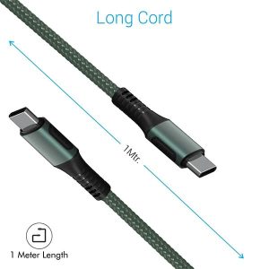 Portronics Konnect C Square 18W POR-1065 Type-C to Type-C 1.2M Cable