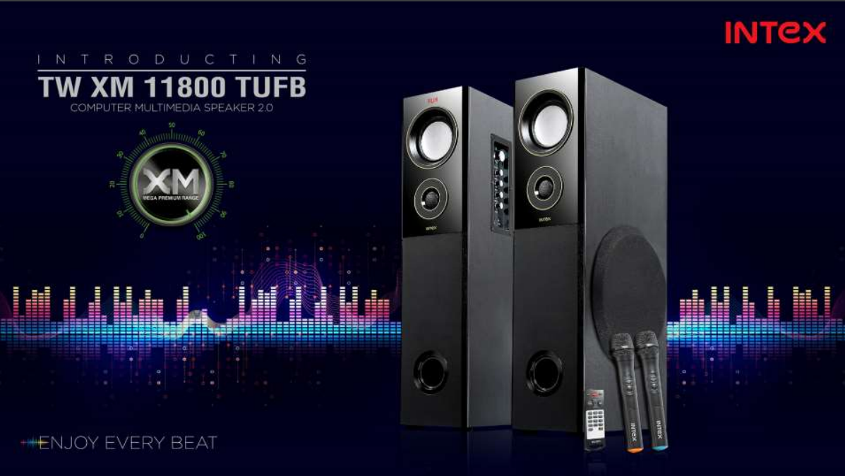 Intex TW 11800 TUFB 100W 2.0 Tower Speaker