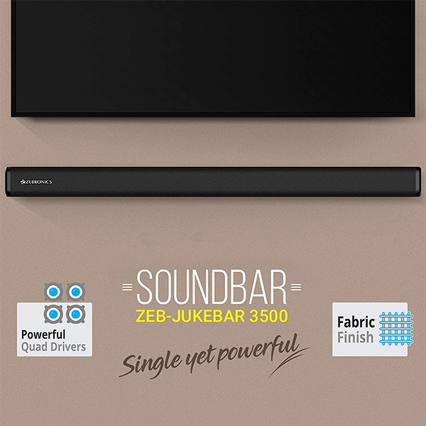 Zebronics ZEB-JUKE BAR 3500 60 Watt Wireless Bluetooth Single Soundbar
