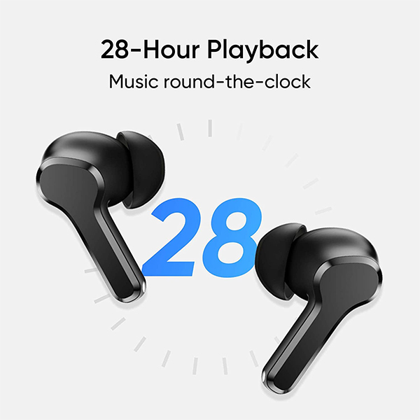 realme Techlife Buds T100 with up to 28 Hours Playback & AI ENC for Calls Bluetooth Headset