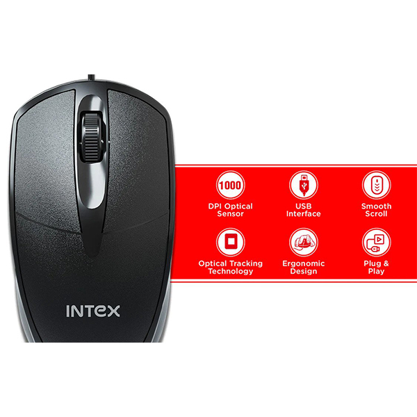 Intex Eco-6 Plus Optical Wired USB Mouse