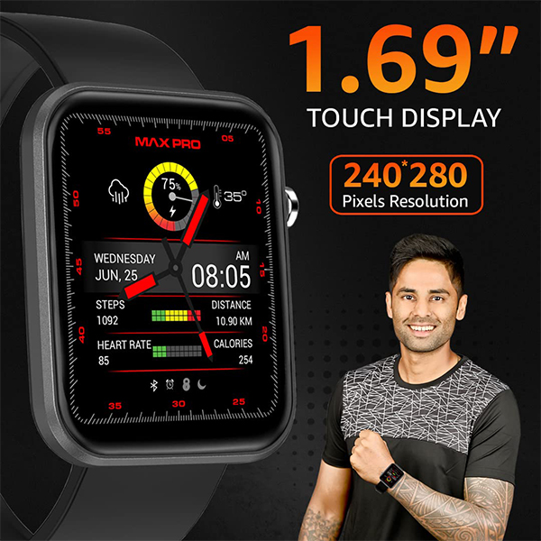 Maxima Max Pro Vibe Smart Watch with 1.69" HD Display