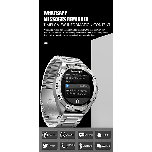 Minix Prime Metal Chain 1.32 inch Semi-Amoled Bluetooth Calling Smartwatch