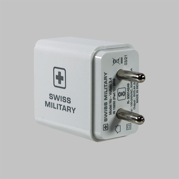 Swiss Military VOLTAIC3.4 Double Thunderbolt Charger with Micro USB Cable