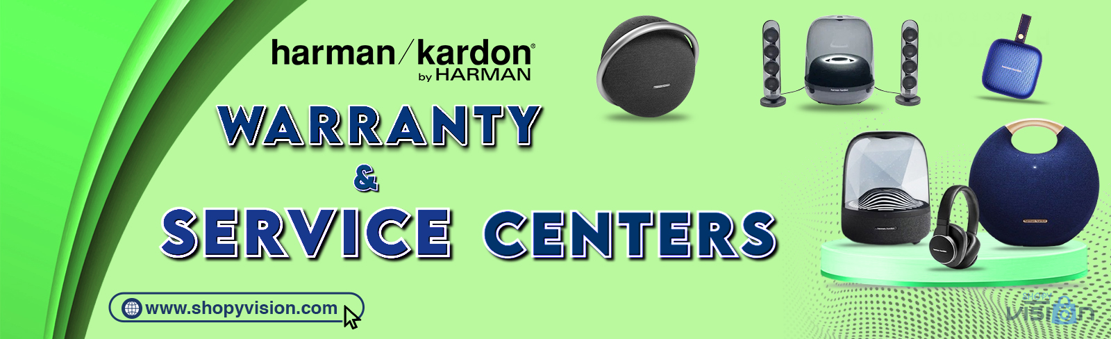 Harman Kardoon Warranty & Service Center Desktop Banner