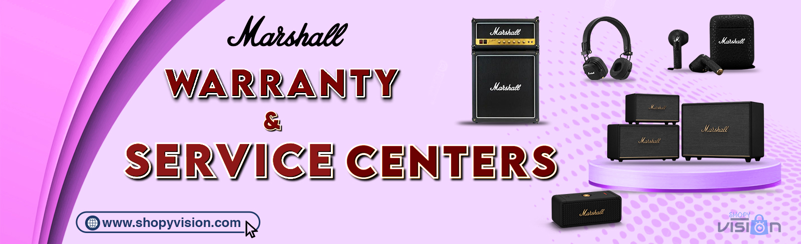 Marshall Warranty & Service Centers Desktop Banner