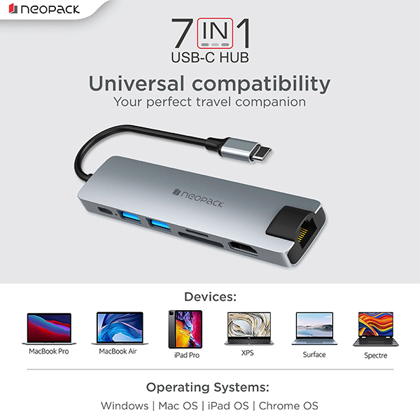 Neopack 7 IN 1 USB C Multi-Function Docking Station