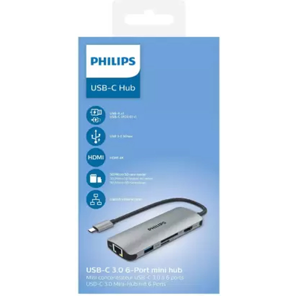 Philips 6 in 1 USB DLK5526CG/11 USB Hub
