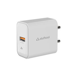 Stuffcool 22.5W USB A Port Flow Quick2 Single Port Wall Charger
